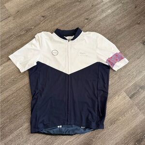 Rapha Men's Navy and White Cycling Jersey